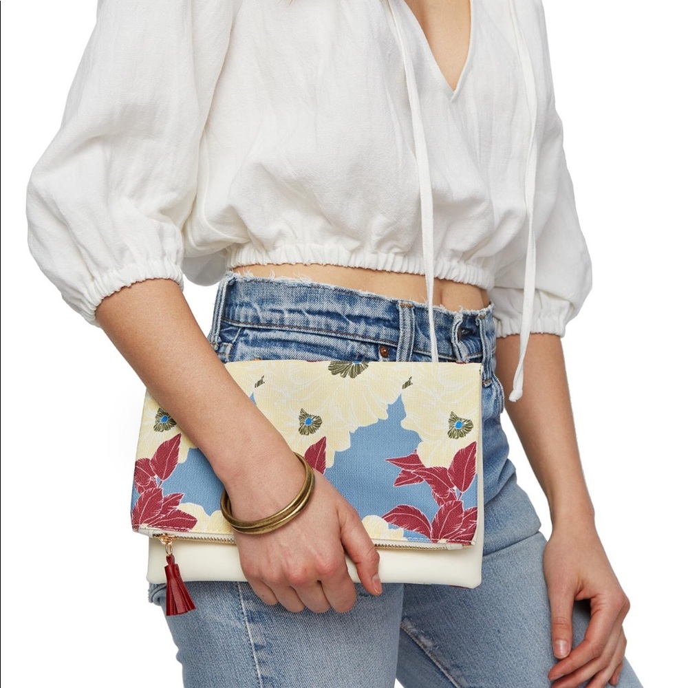 Rachel Pally floral reversible clutch